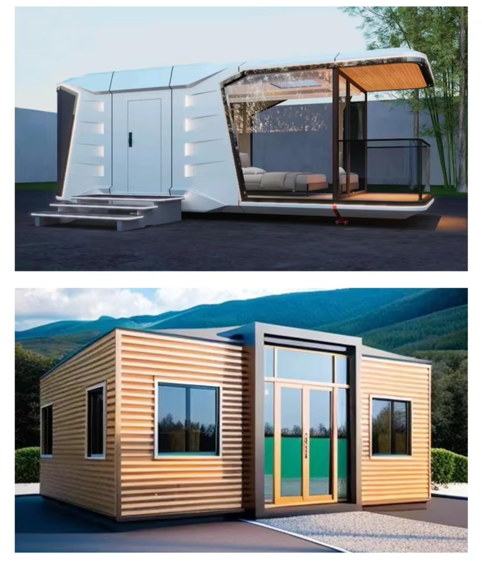 Portable Tiny House 20X20 Feet Expandable Foldable Integrated